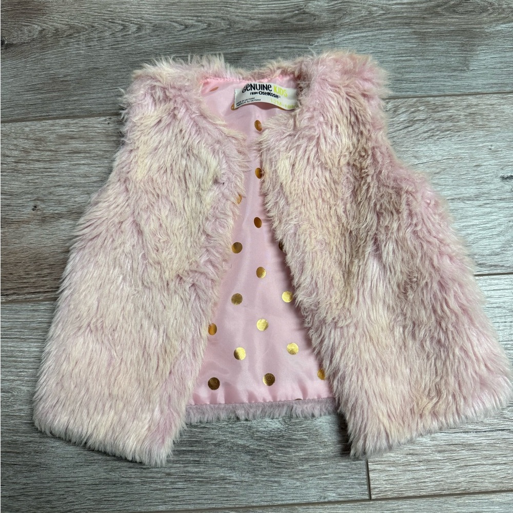 Pink Faux Fur Vest👧🏻👧🏻